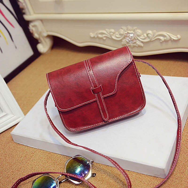 Women Faux Leather Messenger Shoulder Bags Girl Crossbody Tote Satchel Handbag Red - ebowsos