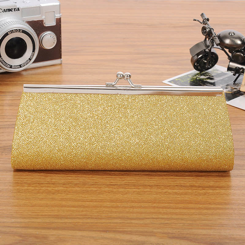 Women Glitter Clutch Purse Evening Party Wedding Banquet Handbag Shoulder Bag - ebowsos