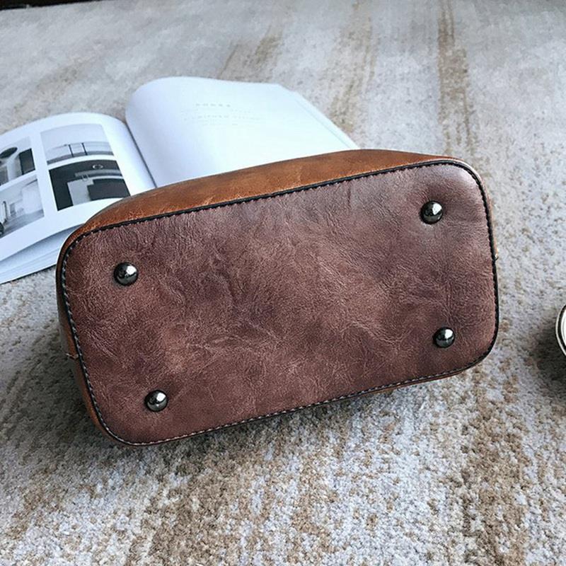 Women Handbag Pu Leather Shoulder Bag Female Doctor Crossbody Handbag Star Pendant Tassel Rivets Casual Famous Brand Wome - ebowsos