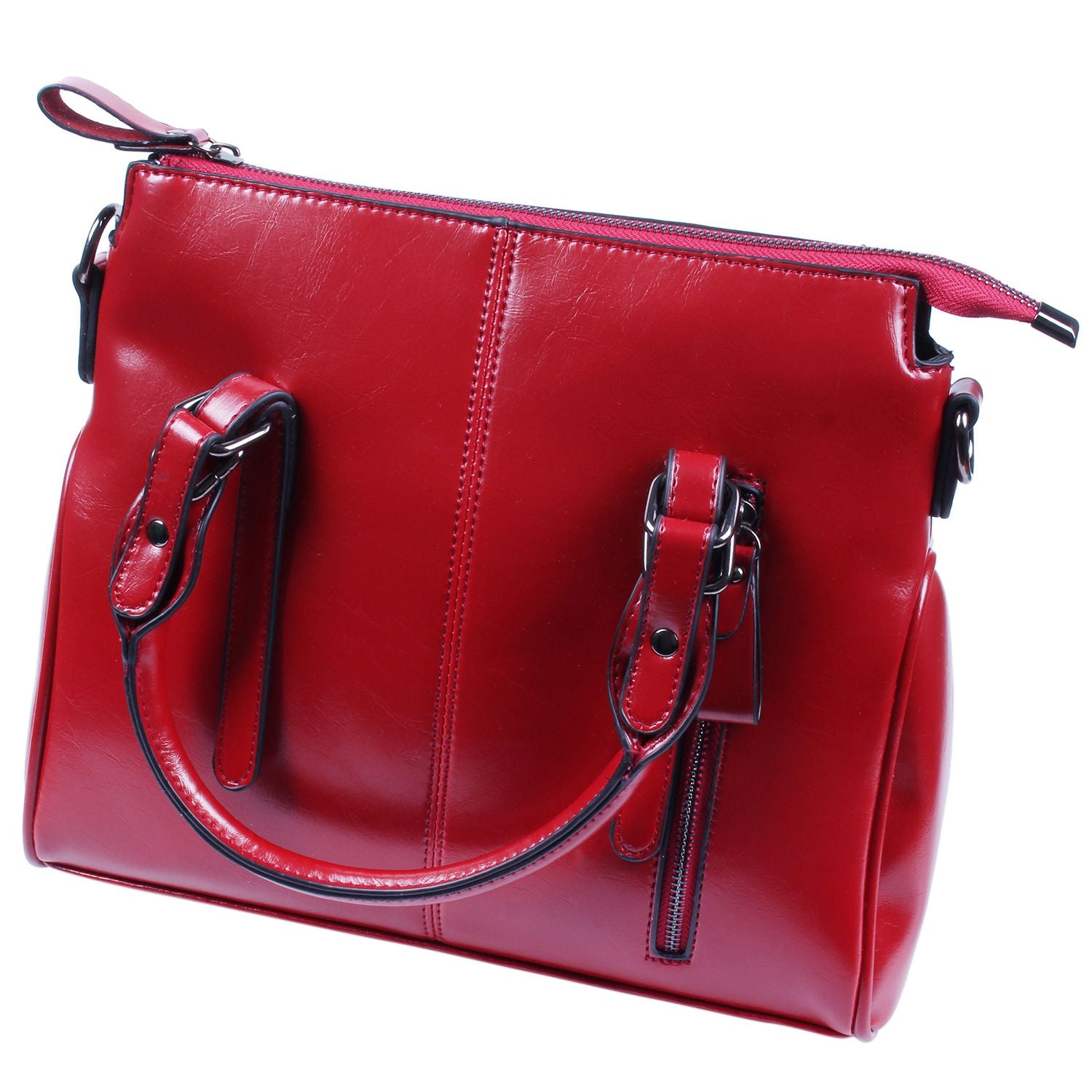 Women Leather Handbag Shoulder Bag Tote Messenger Crossbody Ladies Satchel Purse - ebowsos