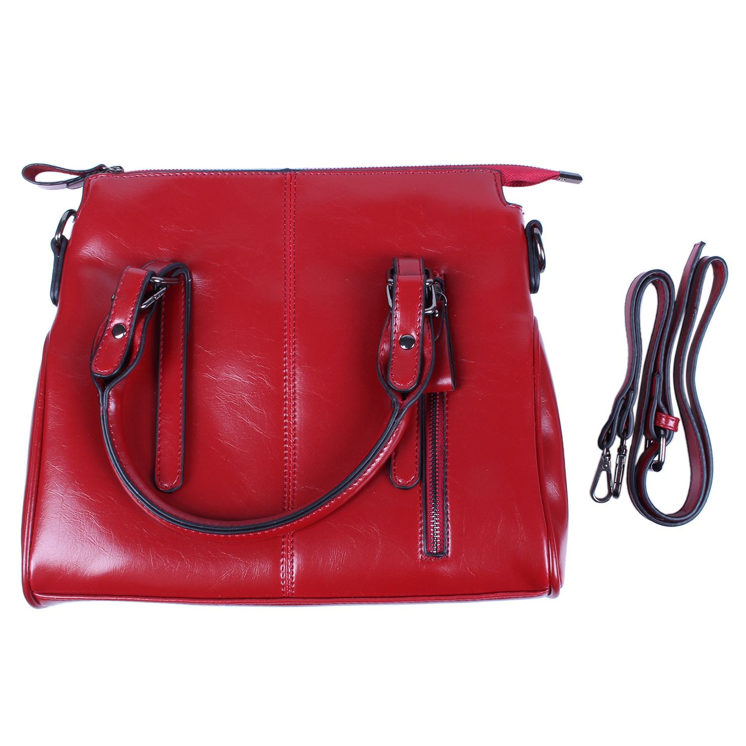 Women Leather Handbag Shoulder Bag Tote Messenger Crossbody Ladies Satchel Purse - ebowsos