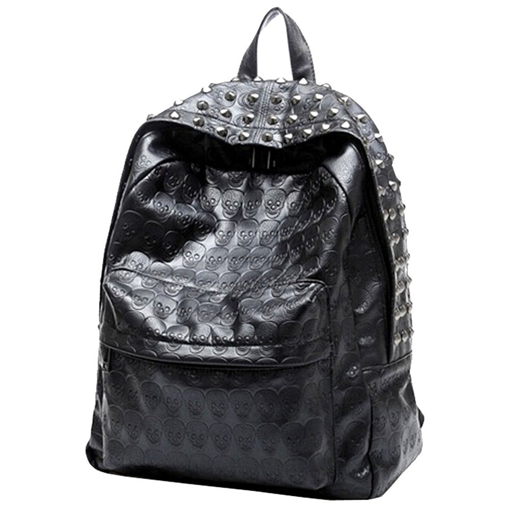 Women Life Girl Punk Style Polyurethane Pu Leather Backpack Purse - ebowsos