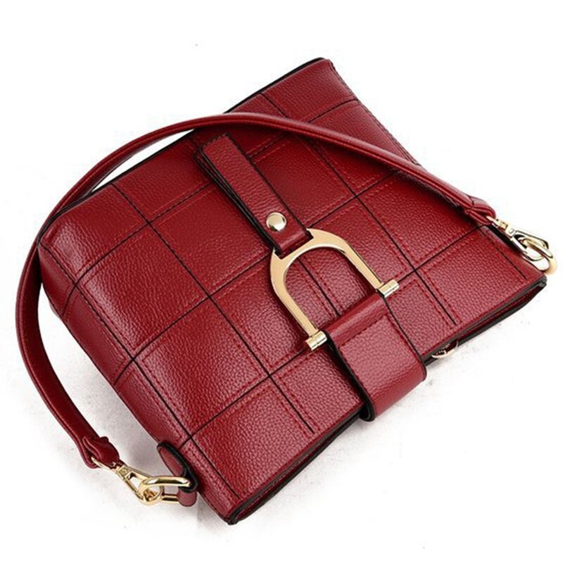 Women Messenger PU Bags Women Bag Shoulder Bags Tote Bag Collection Red - ebowsos