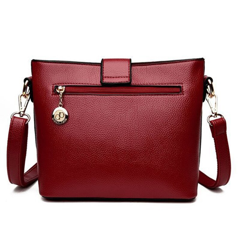 Women Messenger PU Bags Women Bag Shoulder Bags Tote Bag Collection Red - ebowsos