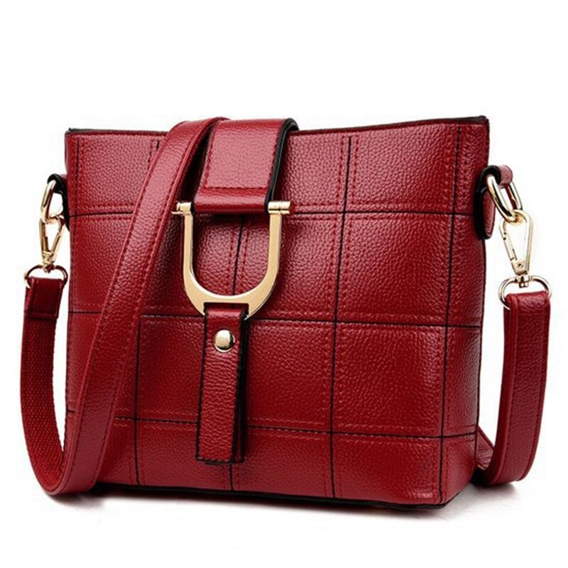 Women Messenger PU Bags Women Bag Shoulder Bags Tote Bag Collection Red - ebowsos