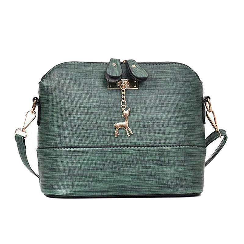 Women PU Leather Shoulder Bag Messenger Bags Vintage Small Shell Handbag Casual Packet Fashion Clutch Famous - ebowsos