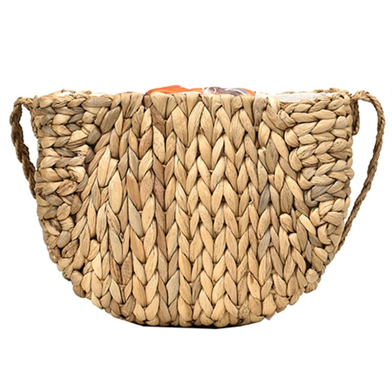 Women Rattan Beach Straw Bag Children'S Basket Bag Summer Holiday Vacation Bohemian Handmade Bag Girls Small Tote - ebowsos