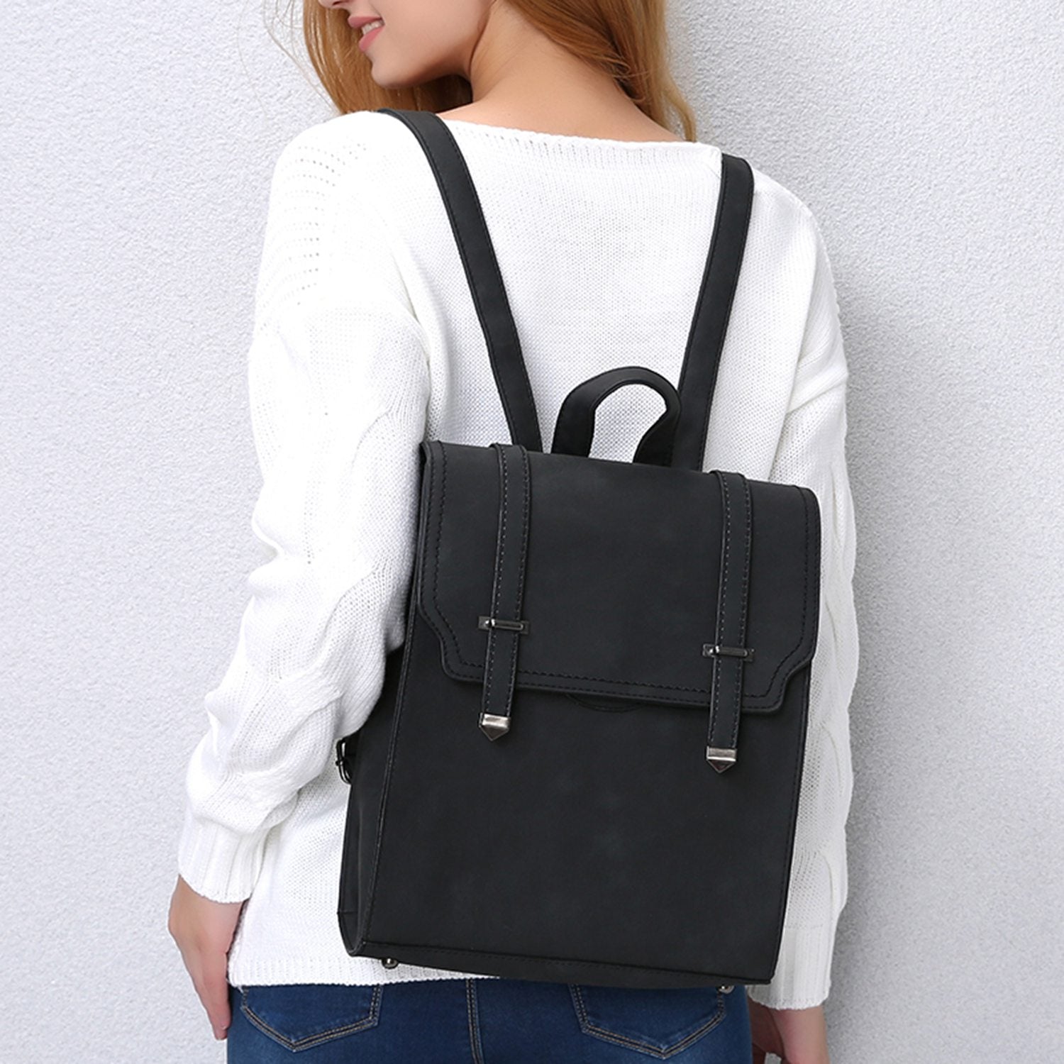 Women'S Backpack Pu Backpack Fashion Girls' Bag - ebowsos