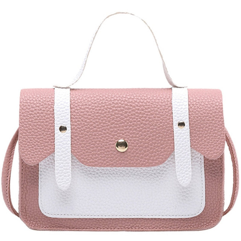 Women'S Handbag Mini Bag Ladies Strap Female Fashion Contrast Color Shoulder Messenger Bag Handbag - ebowsos