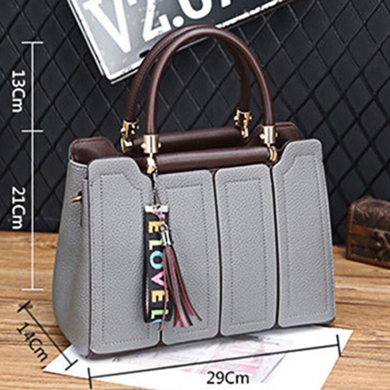 Women'S Leather Portable Messenger Bag Female Fashion Girl Shoulder Bag Ladies Handbag - ebowsos