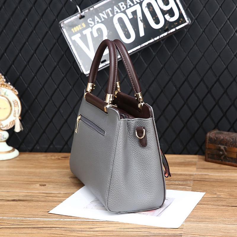 Women'S Leather Portable Messenger Bag Female Fashion Girl Shoulder Bag Ladies Handbag - ebowsos