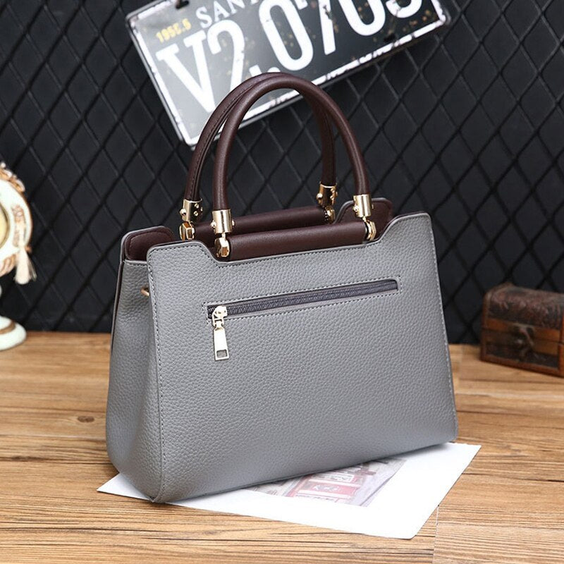 Women'S Leather Portable Messenger Bag Female Fashion Girl Shoulder Bag Ladies Handbag - ebowsos