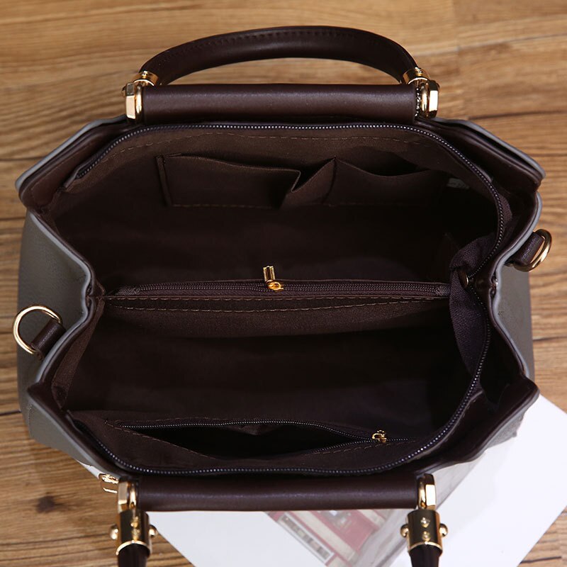 Women'S Leather Portable Messenger Bag Female Fashion Girl Shoulder Bag Ladies Handbag - ebowsos