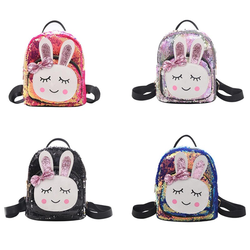 Women'S Mini Sequins Rabbit Backpack Cute Shoulder Bags Girls Girls Backpack Backpack - ebowsos