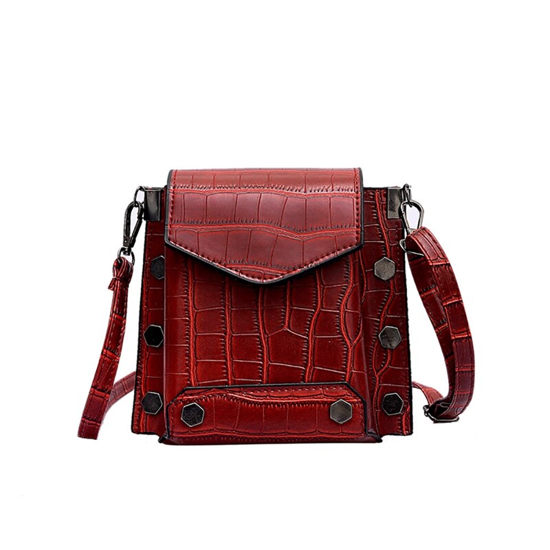 Women'S Mini Shoulder Bag Stone Pattern Mini Square Bag Tide Shoulder Shoulder Messenger Bag Mobile Wallet Bag - ebowsos