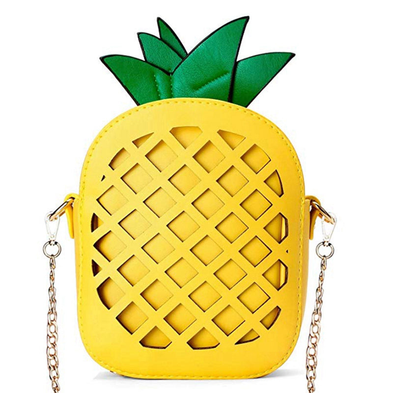 Women'S Pineapple Purse,Fruit Shaped Pu Leather Shoulder Bag (1-Pineapple) - ebowsos