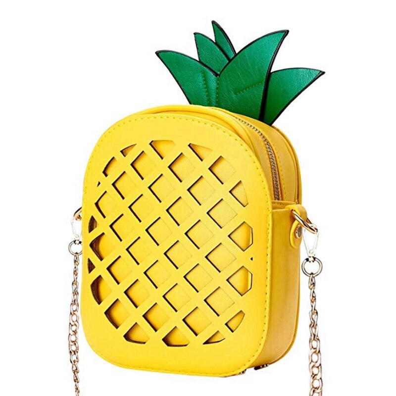 Women'S Pineapple Purse,Fruit Shaped Pu Leather Shoulder Bag (1-Pineapple) - ebowsos