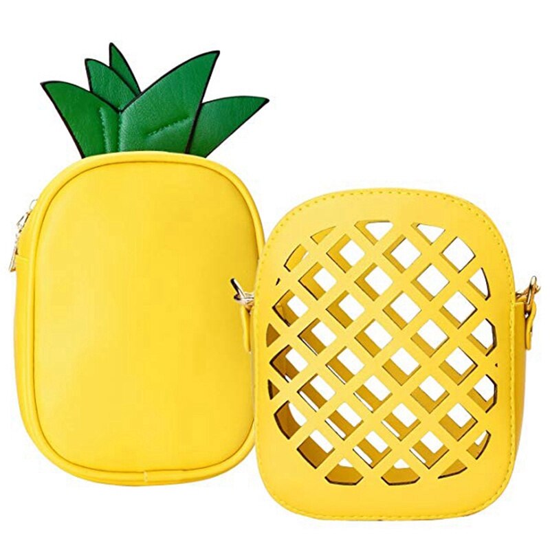 Women'S Pineapple Purse,Fruit Shaped Pu Leather Shoulder Bag (1-Pineapple) - ebowsos