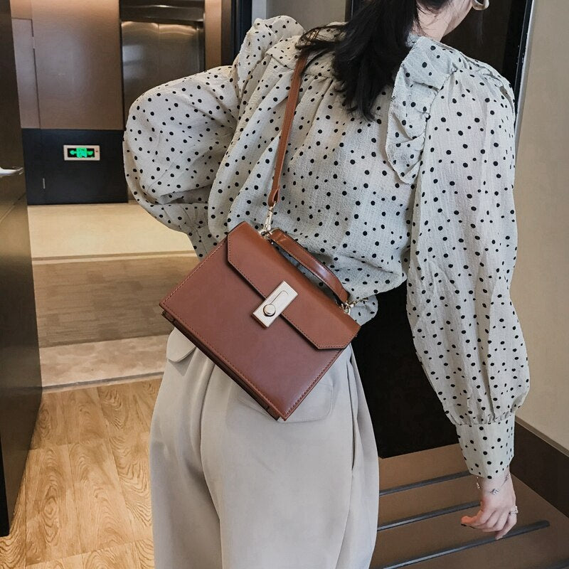 Women'S Shoulder Bag Fashion Small Wild Casual Solid Messenger Bag Handbag Small Square Bag - ebowsos