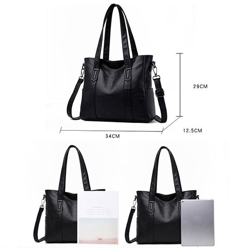 Women'S Shoulder Bag Ladies Casual Handbag Temperament Female Bag Large Large Messenger Bag - ebowsos