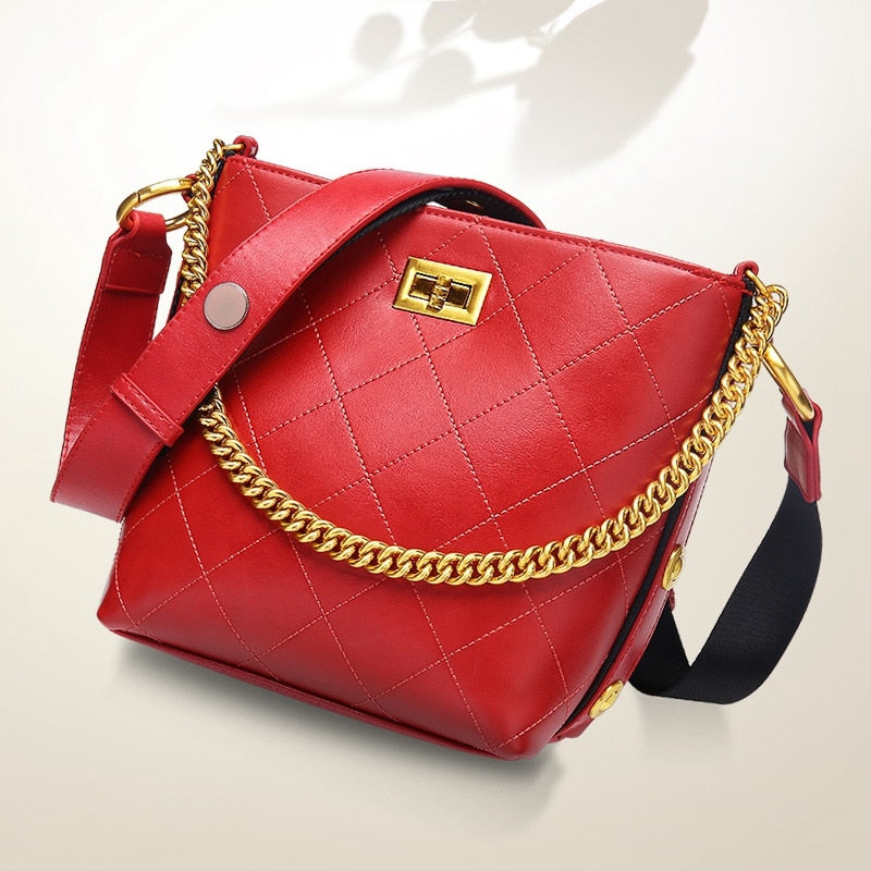 Women'S Shoulder Bag Large Chain Handbag Pu Leather Ladies Handbag Shopping Bag - ebowsos