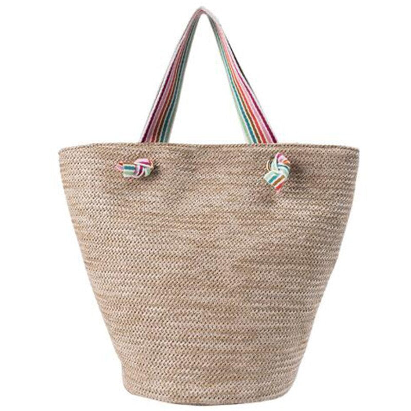Women'S Straw Shoulder Bag Summer Beach Bag Ladies Messenger Bag Messenger Bag Female Travel Handbag Handbag - ebowsos