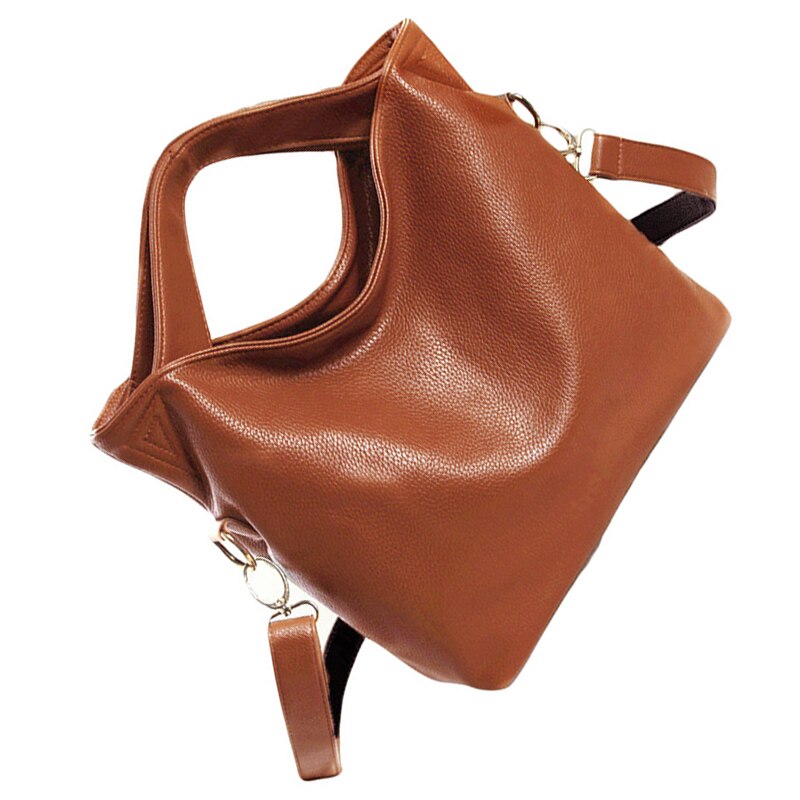 Women Vintage PU Leather Tote Handbag Ladies Crossbody Messenger Shoulder Bag Red - ebowsos