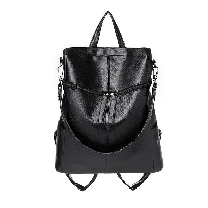Women's Fashion Casual Party Personality Shoulder Leather Backpack - ebowsos