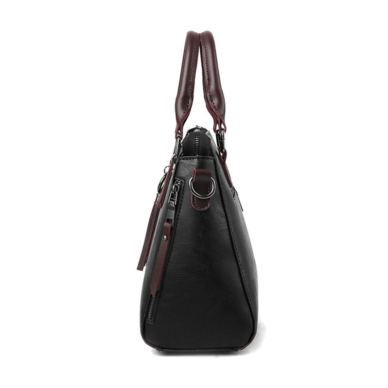 Women's Fashion Handbag Beautiful Lady Crossbody Bag Elegant Pu Leather One Shoulder Handbags Shopping Bag black - ebowsos