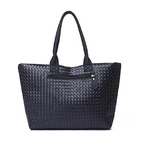 Women's Fashion PU Leather Messenger Hobo Handbag Purse Shoulder Bag Purse Lady Tote, Black - ebowsos