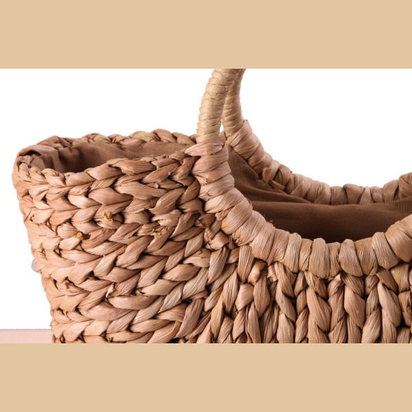 Women's Hand Bag Large Shoulder Tote Bag Bucket Summer Bags Women Tassel Rattan Bag Braided(primary color) - ebowsos