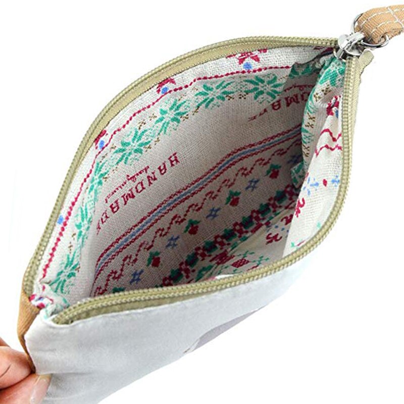 Women's Small Cute Printed Handbag Wristlet Clutch Bag Coin Purse Phone Bag - ebowsos