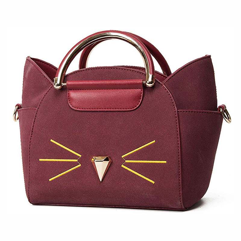 Women's Summer Fashion Top Handle Cute Cat Cross Body Shoulder Bag - ebowsos