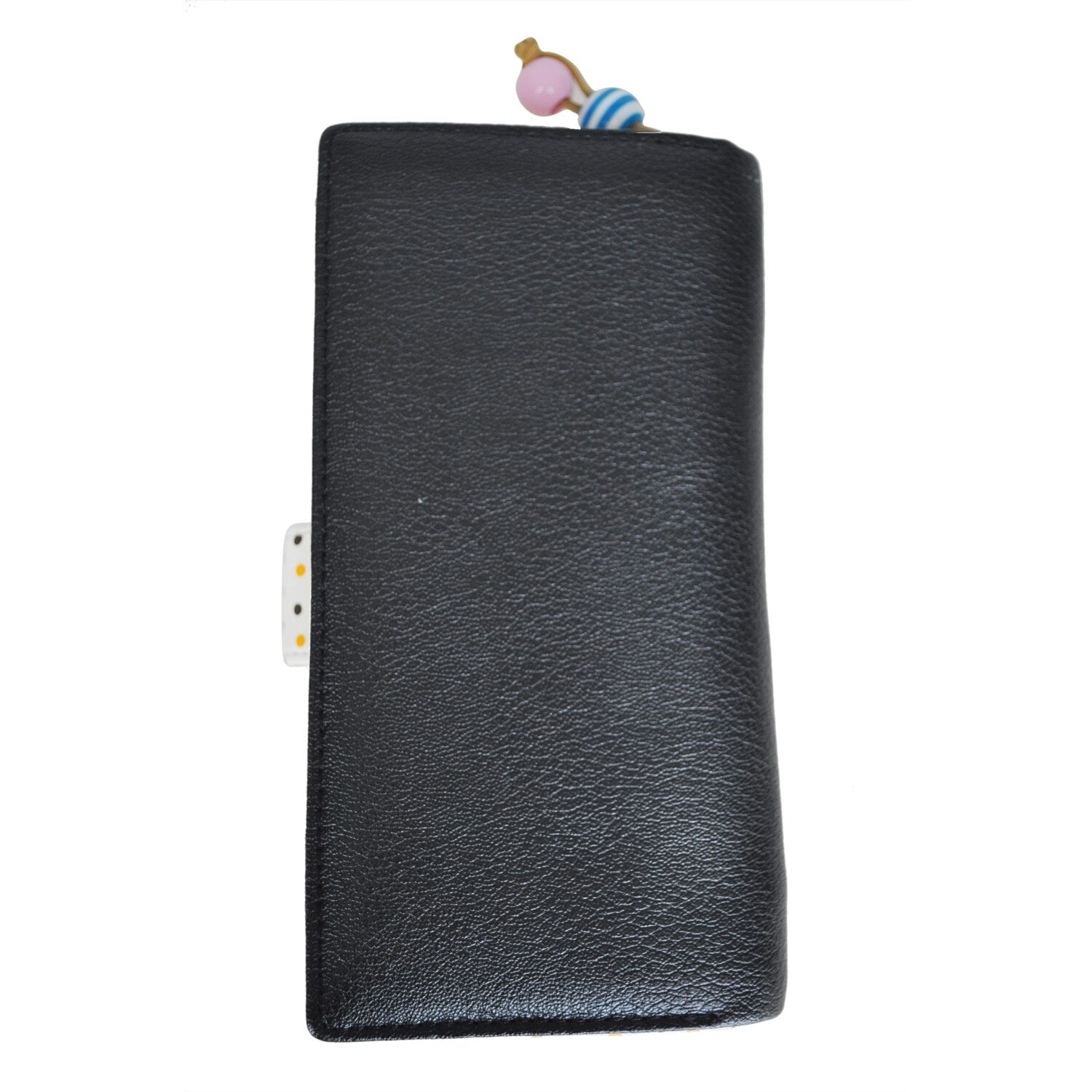 Women's wallet Zipped PU Leather purse Black Dots Card Wallet - ebowsos