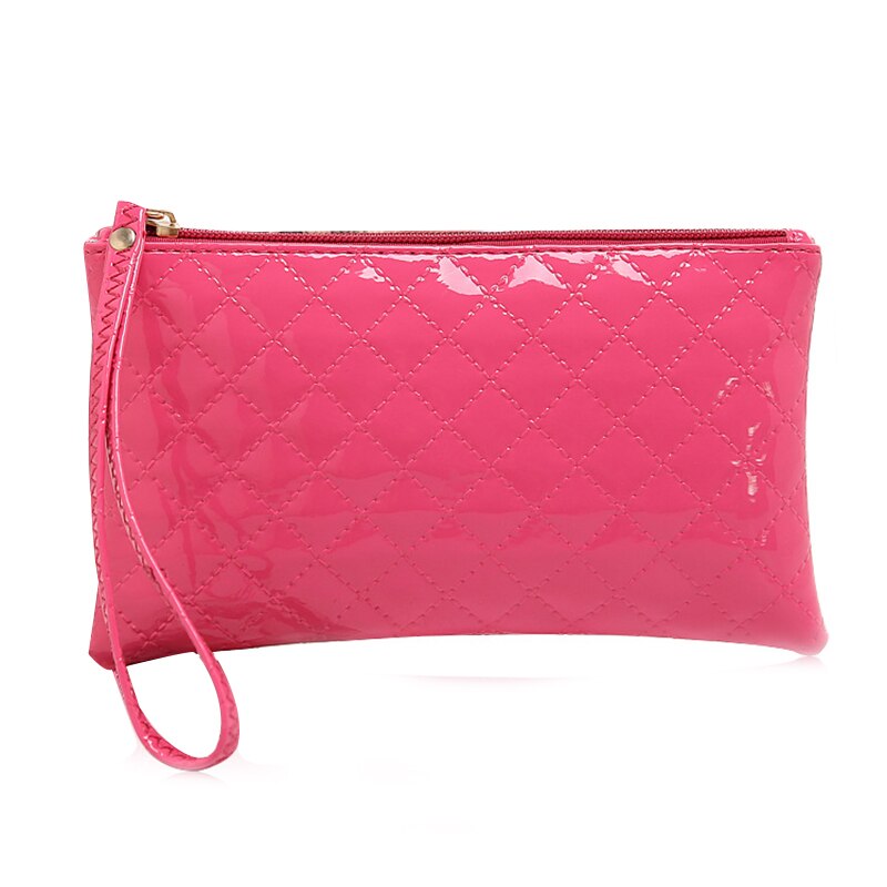 Womens Fashion Bags Receipt Holder Organizer Wallet Purse Clutch Handbag Rose Red - ebowsos