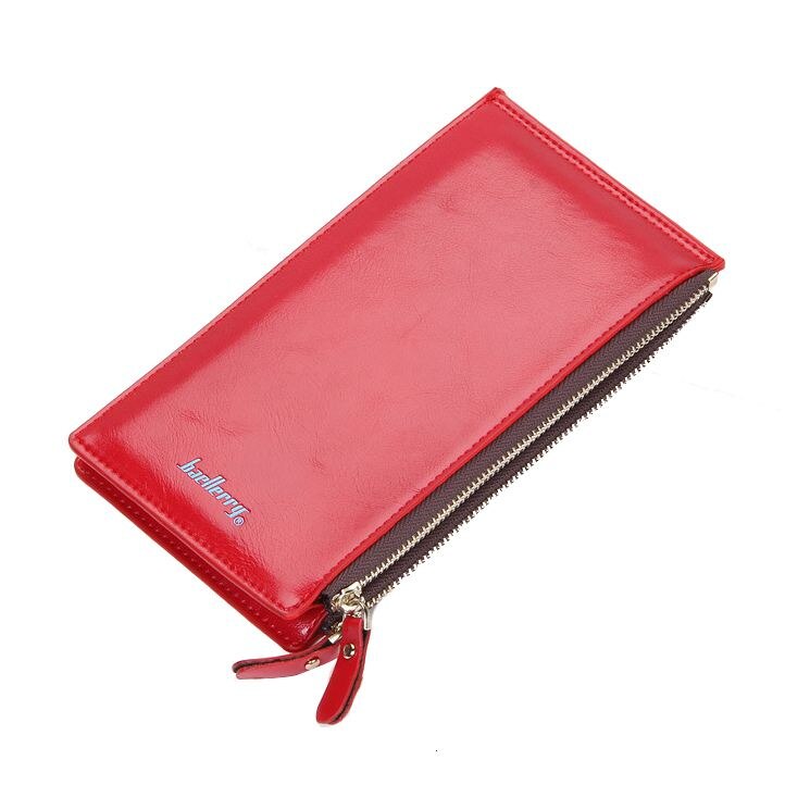 baellerry 1x PU leather Ladies long section multi-function zipper large capacity card Coin Purses - ebowsos