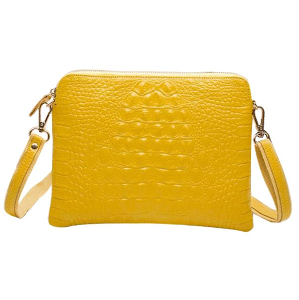 women messenger leather bags handbags famous brands designer high quality fashion bag(Lemon Yellow) - ebowsos