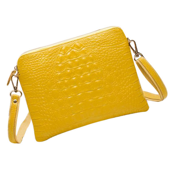 women messenger leather bags handbags famous brands designer high quality fashion bag(Lemon Yellow) - ebowsos