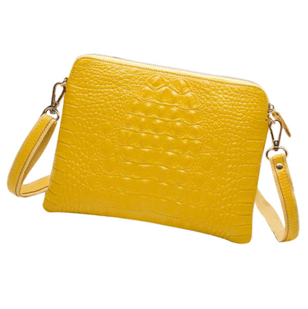 women messenger leather bags handbags famous brands designer high quality fashion bag(Lemon Yellow) - ebowsos