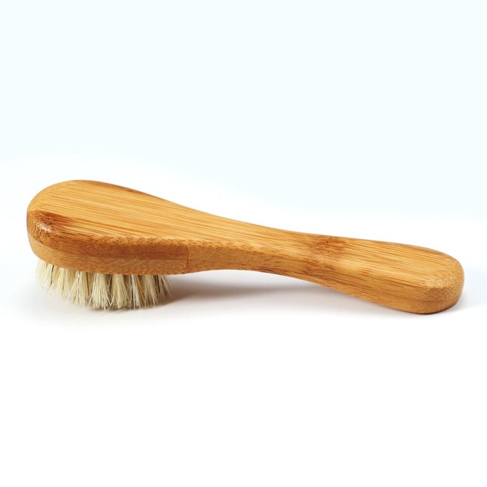 Facial Cleanser Brush Bamboo Massage Brushes Portable Size Face Cleaning Massage Face Washing Product Skin Care Tool - ebowsos