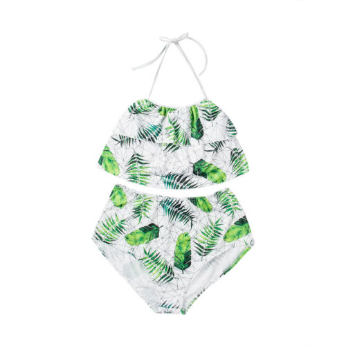 Family Matching Swimwear Mother Daughter Women Kid Baby Girls Swimsuit Bikini - ebowsos