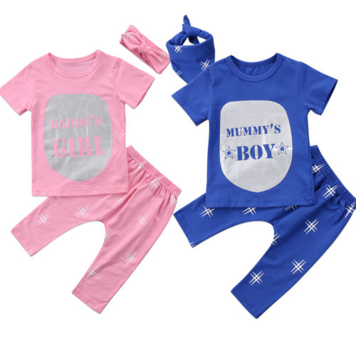 Family Matching Toddler Baby Boys Girls Clothes Short Sleeve Daddys Girl Tops Short Pants Outfits Summer - ebowsos