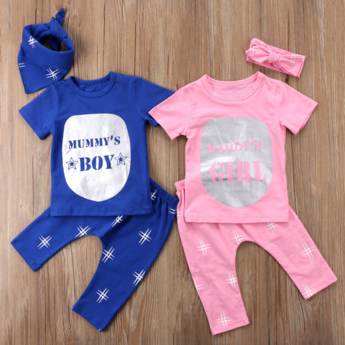 Family Matching Toddler Baby Boys Girls Clothes Short Sleeve Daddys Girl Tops Short Pants Outfits Summer - ebowsos