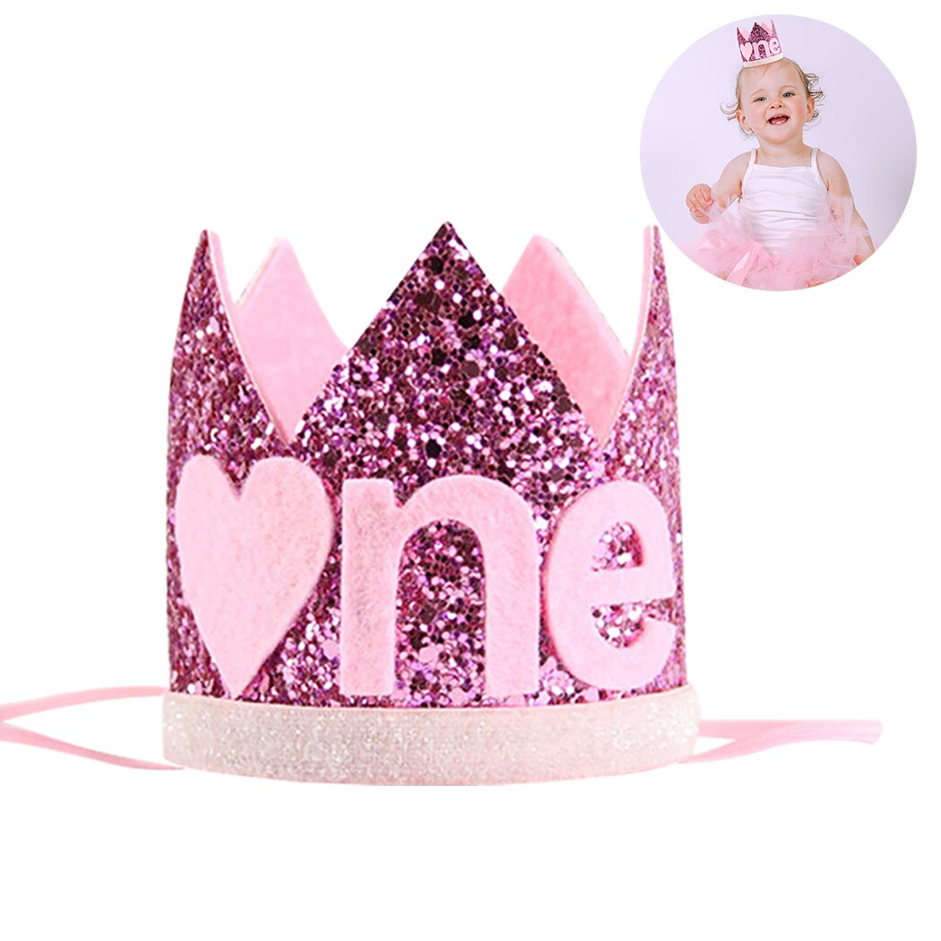 Fashion Baby Birthday Crown Party Crown Hat Fashion Sequin Decor First Birthday Hat Party Hat For Baby Kids Party Decoration-ebowsos