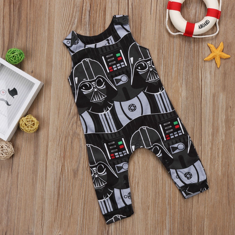 Fashion Baby Boy Clothes Toddler Kids Cartoon Star Wars Romper Sleeveless Jumpsuit Clothes Outfits - ebowsos