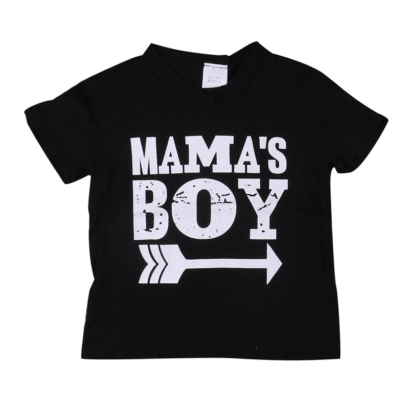 Fashion Baby Boys Summer Children Clothing T-shirt Letter Short Sleeve Summer Tee Shirt Top 0-24M - ebowsos