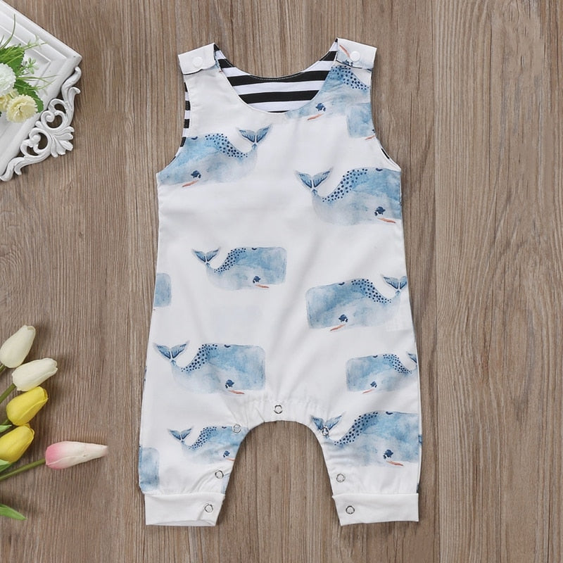 Fashion Baby Cartoon Summer Children Clothing Newborn Baby Boys Girls Romper Jumpsuit Playsuit Outfits Clothing Set - ebowsos