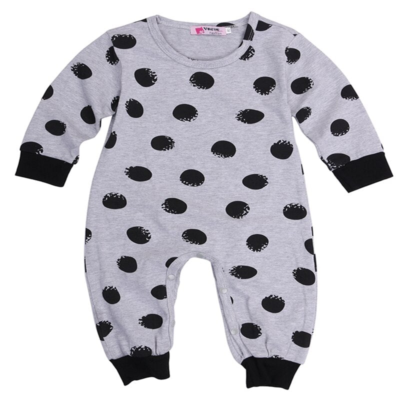 Fashion Baby Dot Winter Clothes Newborn Baby Boy Girl Infant Warm Cotton Outfit Jumpsuit Romper Clothes - ebowsos