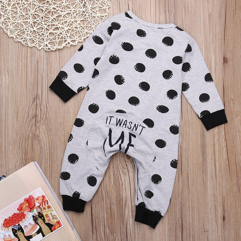 Fashion Baby Dot Winter Clothes Newborn Baby Boy Girl Infant Warm Cotton Outfit Jumpsuit Romper Clothes - ebowsos