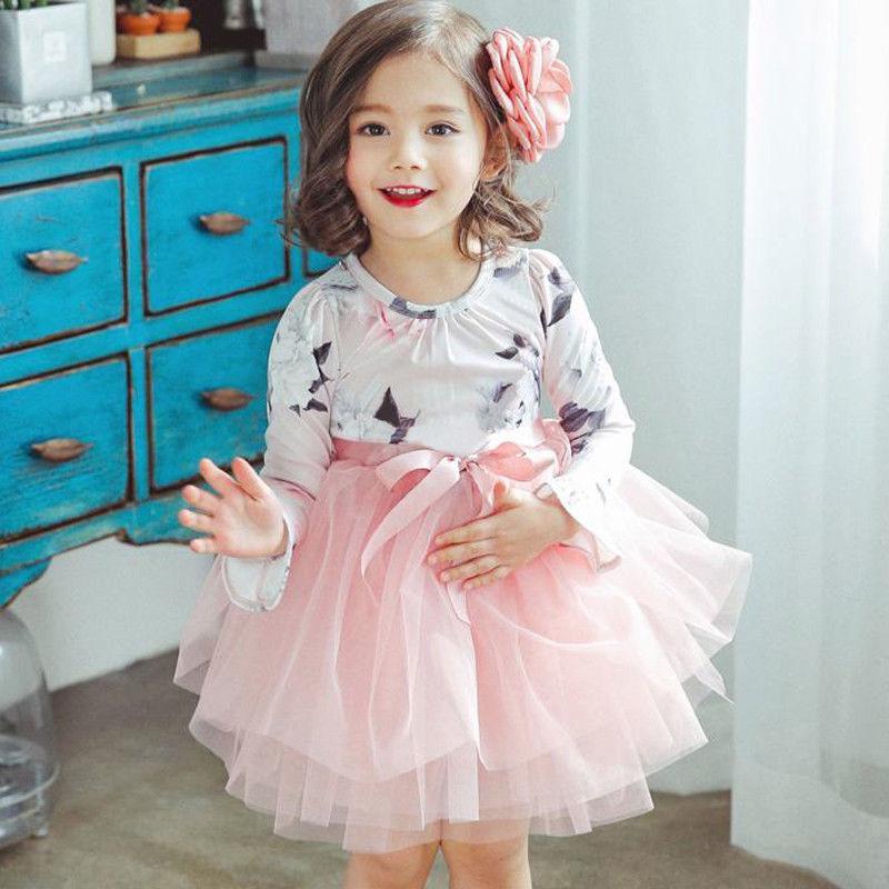 Fashion Baby Party Elegance Dress Girls Princess Dress Baby Party Wedding Pageant Newborn Tutu Dresses - ebowsos